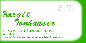 margit tonhauser business card